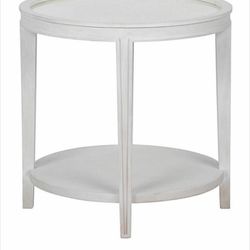Noir Furniture Imperial Side Table in White Wash,Brand new in original box, Retails New for $1,110