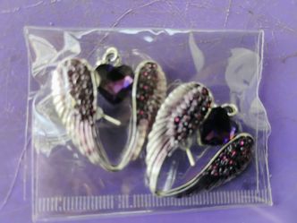 Angel Wing Heart Pendants Set of 2