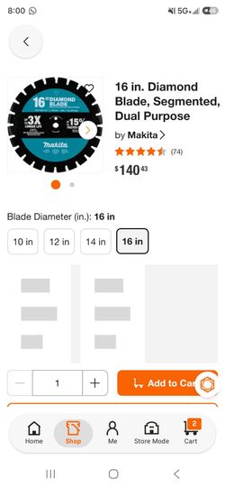 Makita 16 in. Diamond Blade