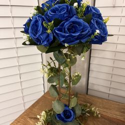 Blue Roses Centerpiece 