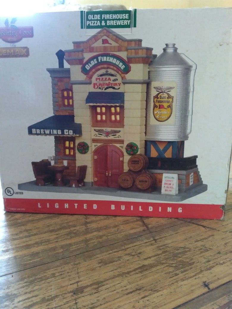 Lemax Collectible Olde Firehouse Pizza & Brewery 