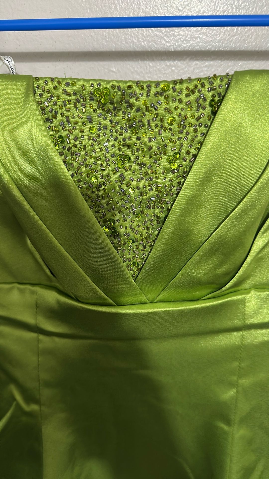 Formal Mini Party Dress Green Strapless 3 