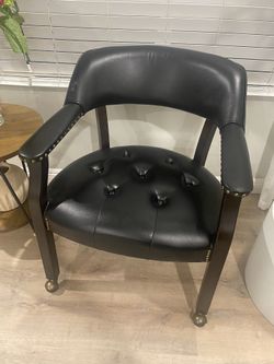 Leather Chair With Wheels