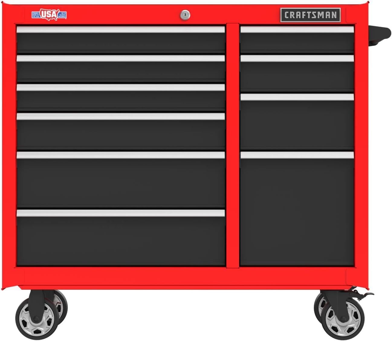 CRAFTSMAN 41" Rolling Tool Chest, 10-Drawer Steel Tool Cabinet with Drawer Trays and Paper Towel Holder