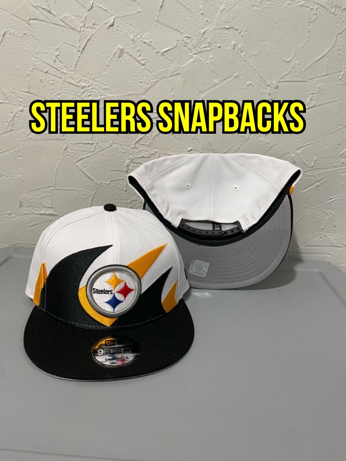 Nfl New Era Pittsburgh Steelers Retro Wave 9fifty SnapBack Hats