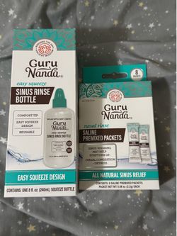GuruNanda Sinus Rinse Bottle with Saline Packs