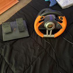 Racing Wheel and gas pedals for plantation 