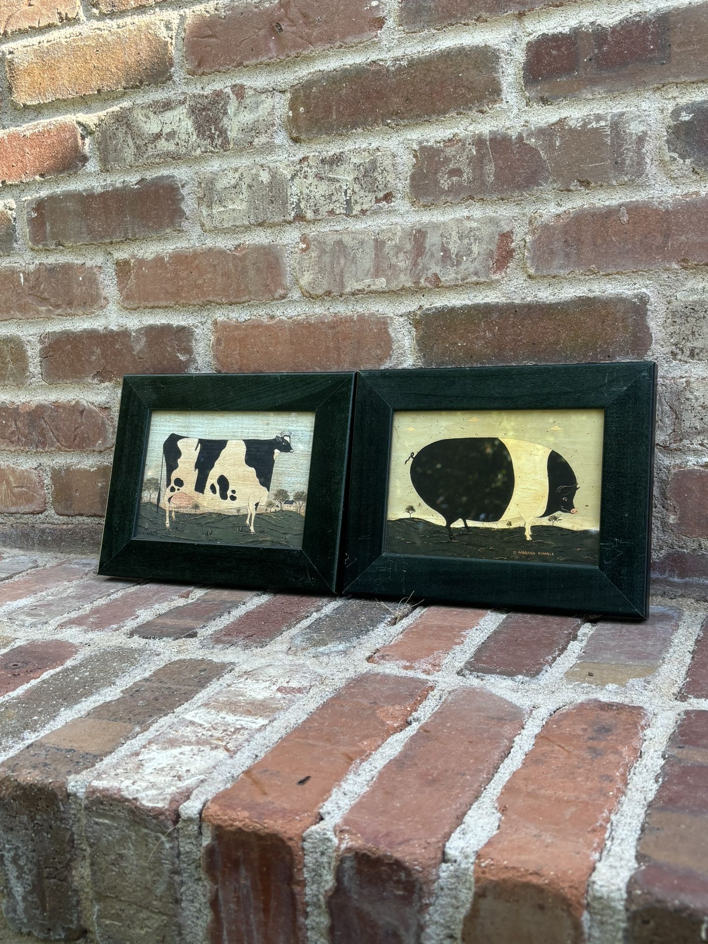 Warren Kimble Pig & Cow Set