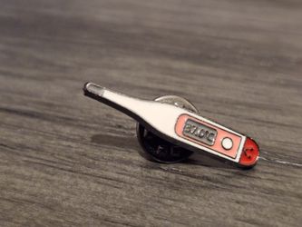 Thermometer Enamel Pin – Fun Medical Gift / Badge Pin