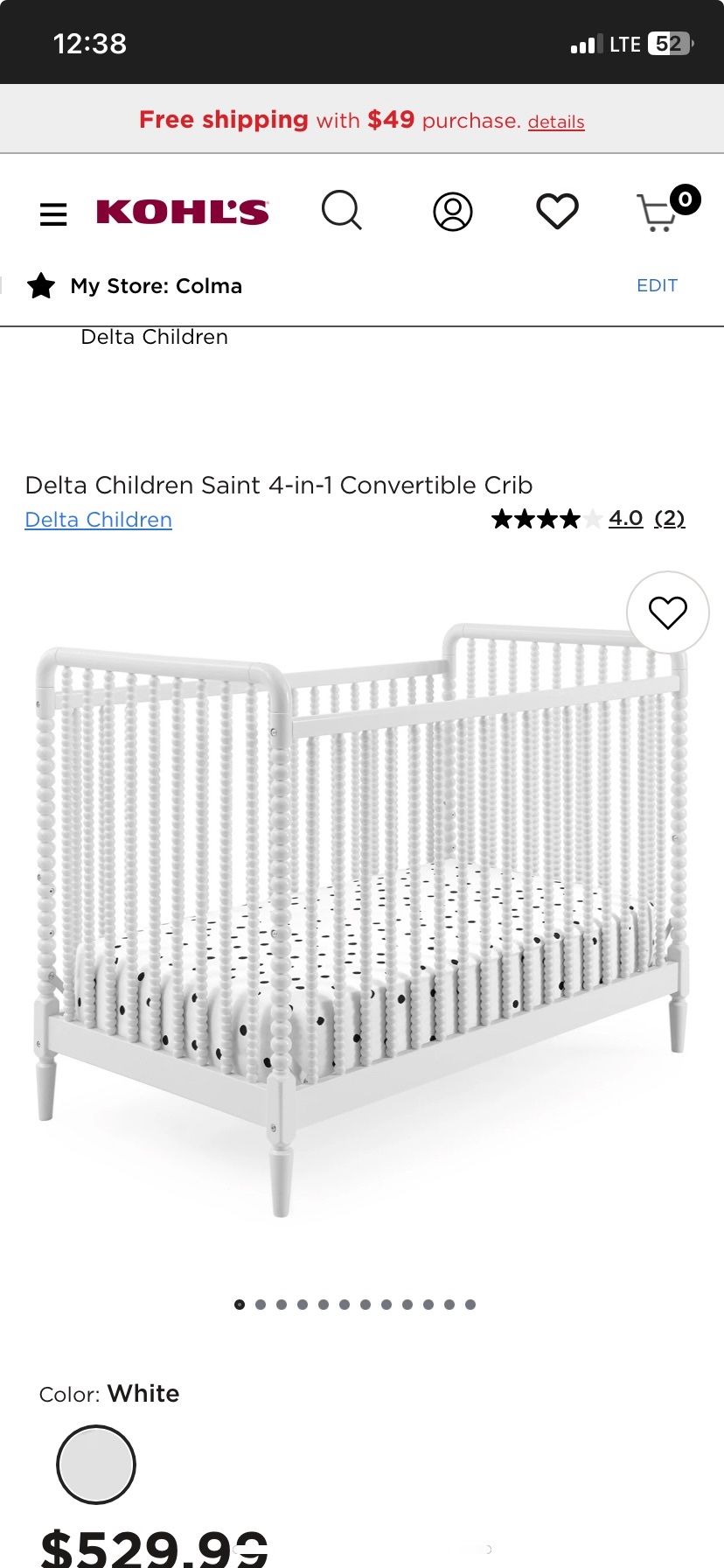 Delta 4-1 Crib Convertible