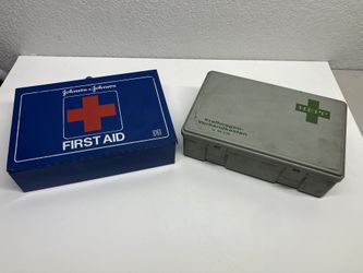 Two First Aid Kits Cases Boxes 