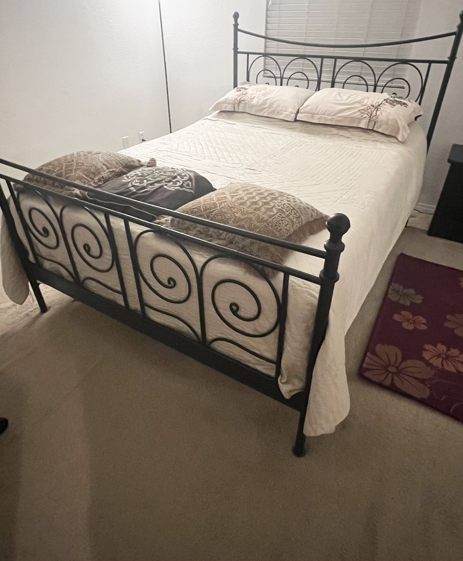 Bed (Queen size) With Bed Frame