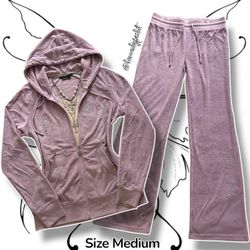 Vintage Y2K BCBG Lavender Purple Tracksuit (Size M)