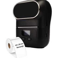 Label Maker, Memoqueen M110 Portable Label Maker Machine, iOS & Android Smartphone Mini Label Printer, Barcode Label Maker for Small Business and Reta