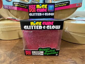 100% Authentic Needoh Glitter & Glow Nice Cube Pink Squishy