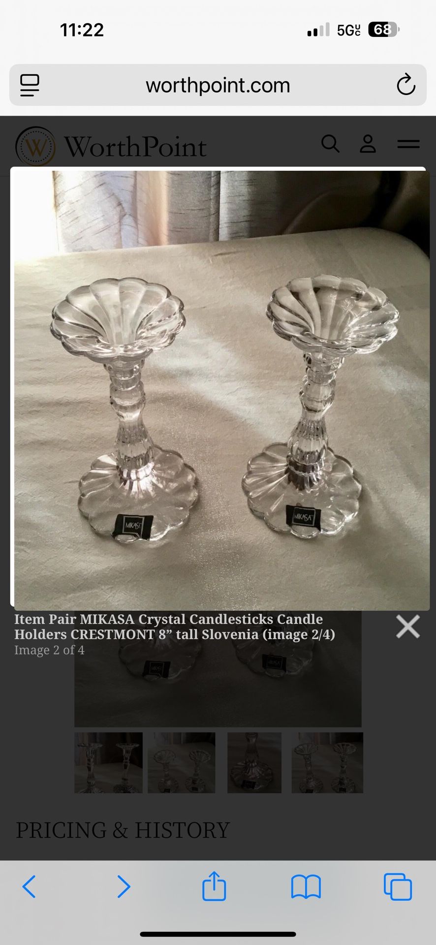 Cresmont Mikasa 8” Candlesticks