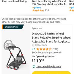 Diwangus Racing Wheel Stand