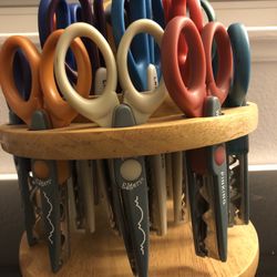 20 Pattern-Cutting Scissors+Rotating Holder