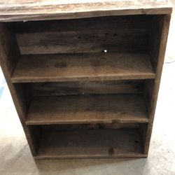 Rustic wooden shelf