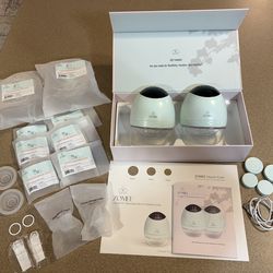 Zomee Fit Wearable Breast Pump Plus Extra Supplies