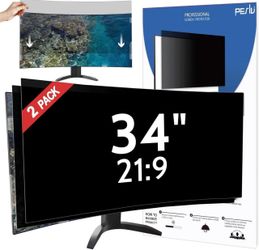 2-Pack 34" Privacy Screen Filter for Curved Monitor 21:9