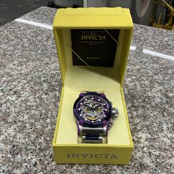 INVICTA DC Comics Joker Chronograph Purple Dial Men's Watch