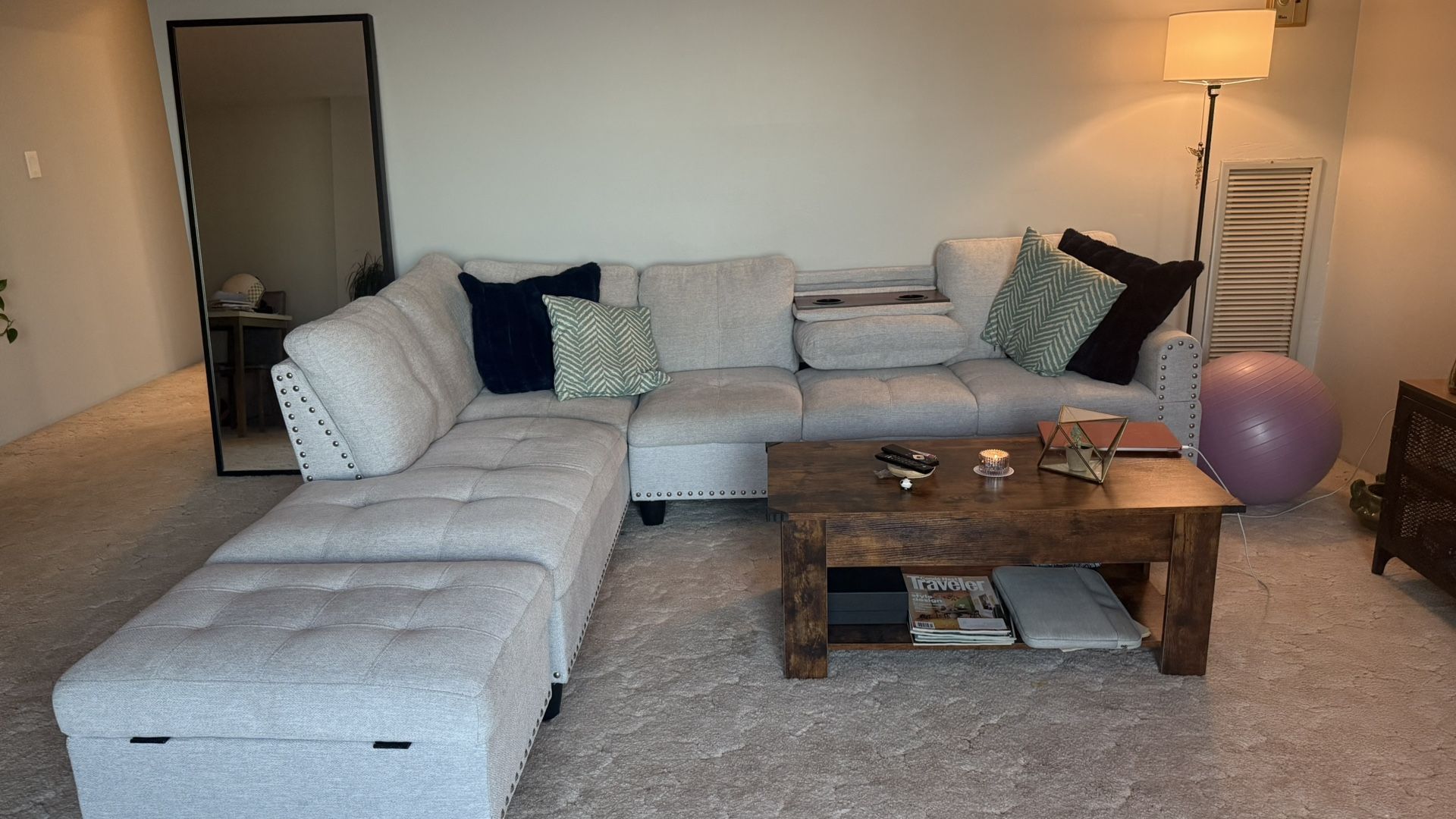 3 Piece Gray Sectional