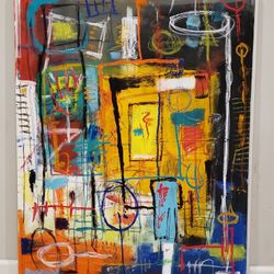My Original Abstract Acrylic Painting On Canvas.   