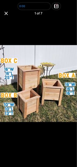 Cedar Planters - Handmade - Multiple Sizes Available