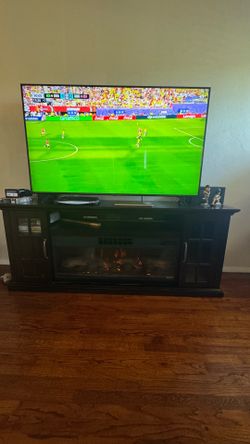 TV Console with electric fan and fireplace