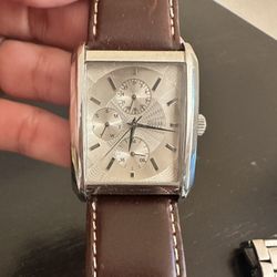 Leather Guess Men’s Watch