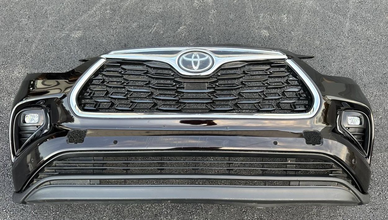 TOYOTA HIGHLANDER ORIGINAL 2020 2021 2022 2023 2024 FRONT BUMPER + LOWER VALANCE + RADIATOR GRILLE