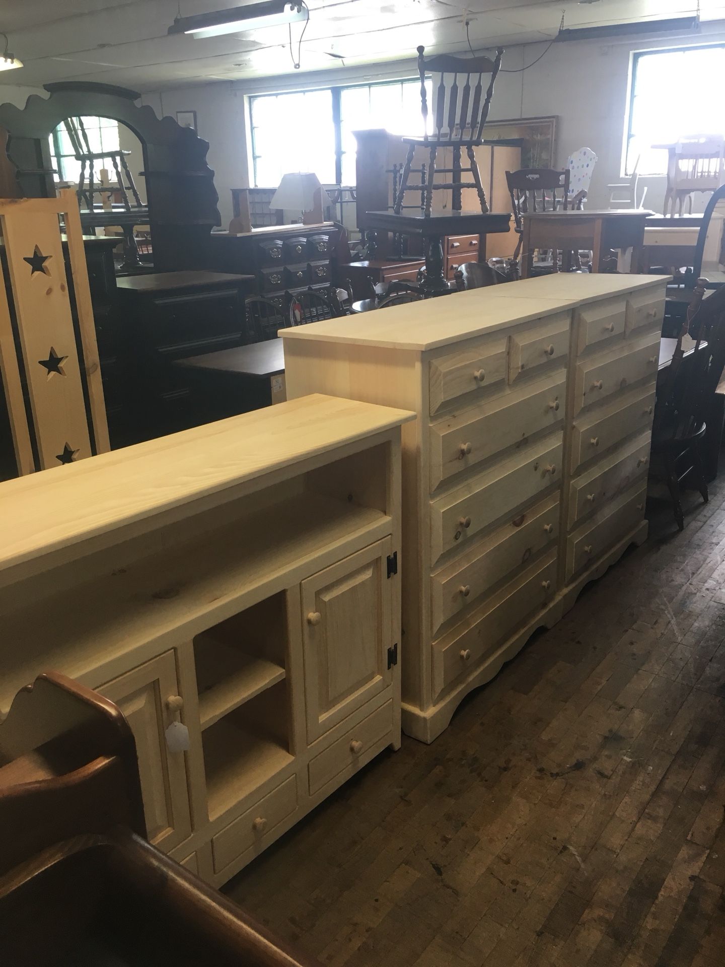Large selection of unfinished Amish made Furniture
