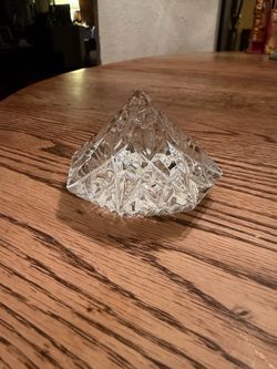 Vintage Irish Waterford Crystal Paperweight Lismore Diamond Shape
