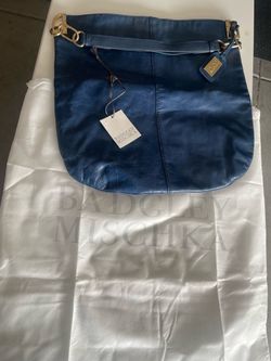 Badgley Mischka NWT Blue Leather Hobo Purse w dust bag
