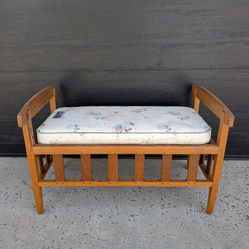 Antique Children's Bed w Waterproof Mattress Vintage