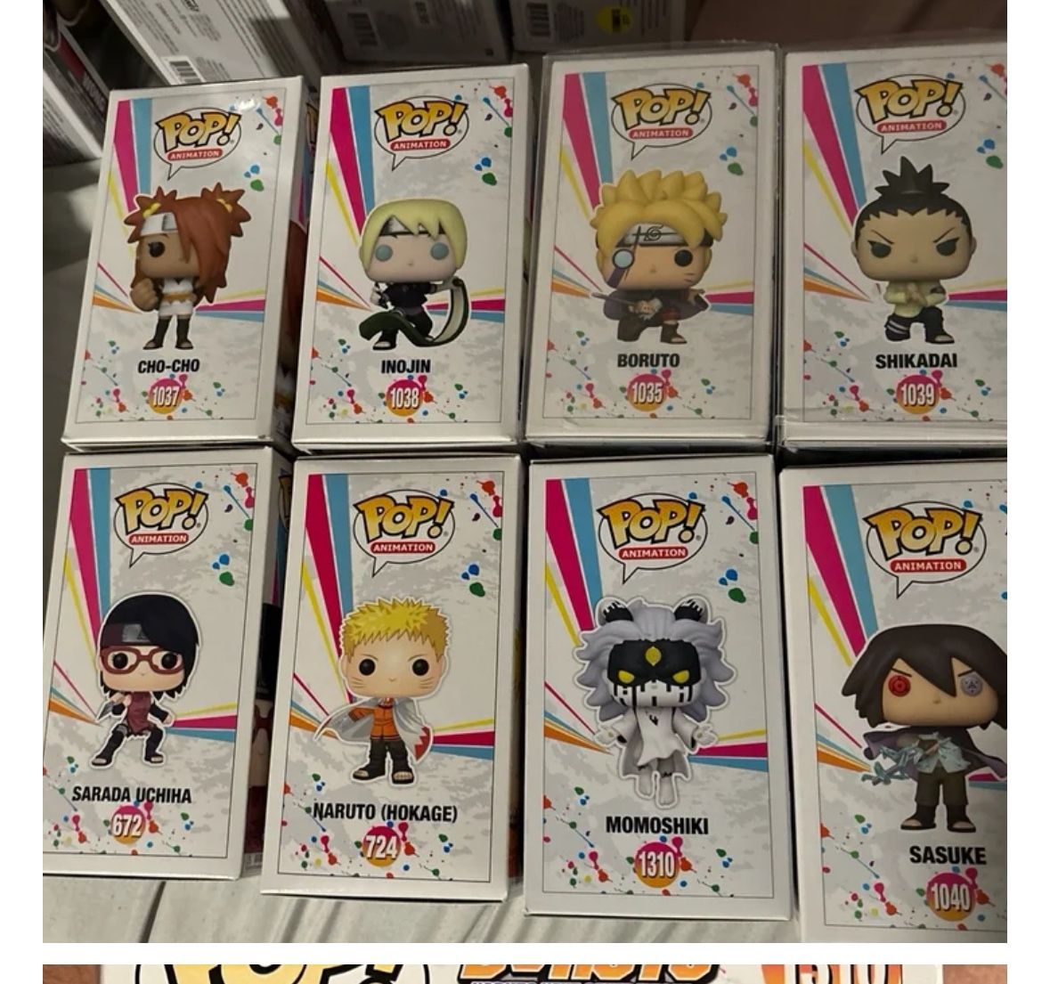 Boruto Funko Pop Lot