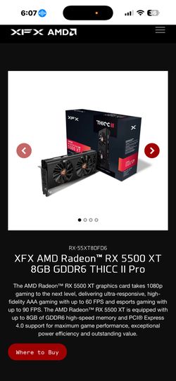 AMD Radeon 5500 XT XFX 