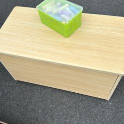 Wooden Toy Chest With Free Box Of Sidewalk Chalk