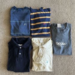 Vintage Men’s Cotton T-shirt Polo Shirt Mossimo Hang Ten United Colors Of Benetton Small Medium Large