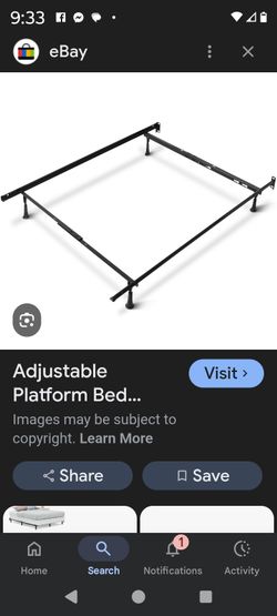 Adjustable Bed Frames For Queen 60".   $10