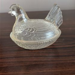 Vintage Hen On Nest Candy Dish