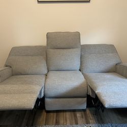 Ashley Furniture Dual Power Reclining Sofa Couch New