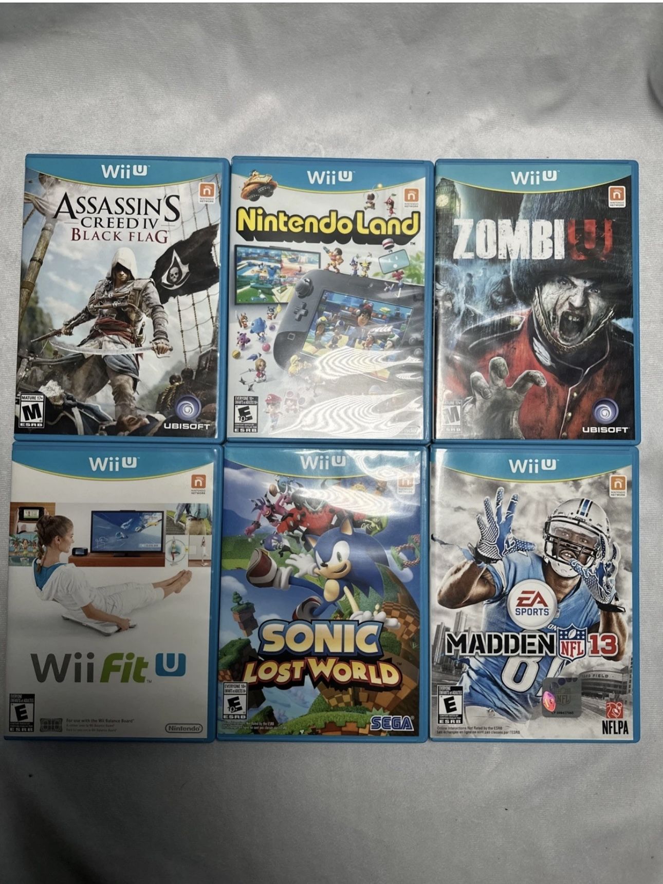 Nintendo Wii U Video Game Bundle Lot of 6 – All Tested , CIB & MINT DISCS🔥