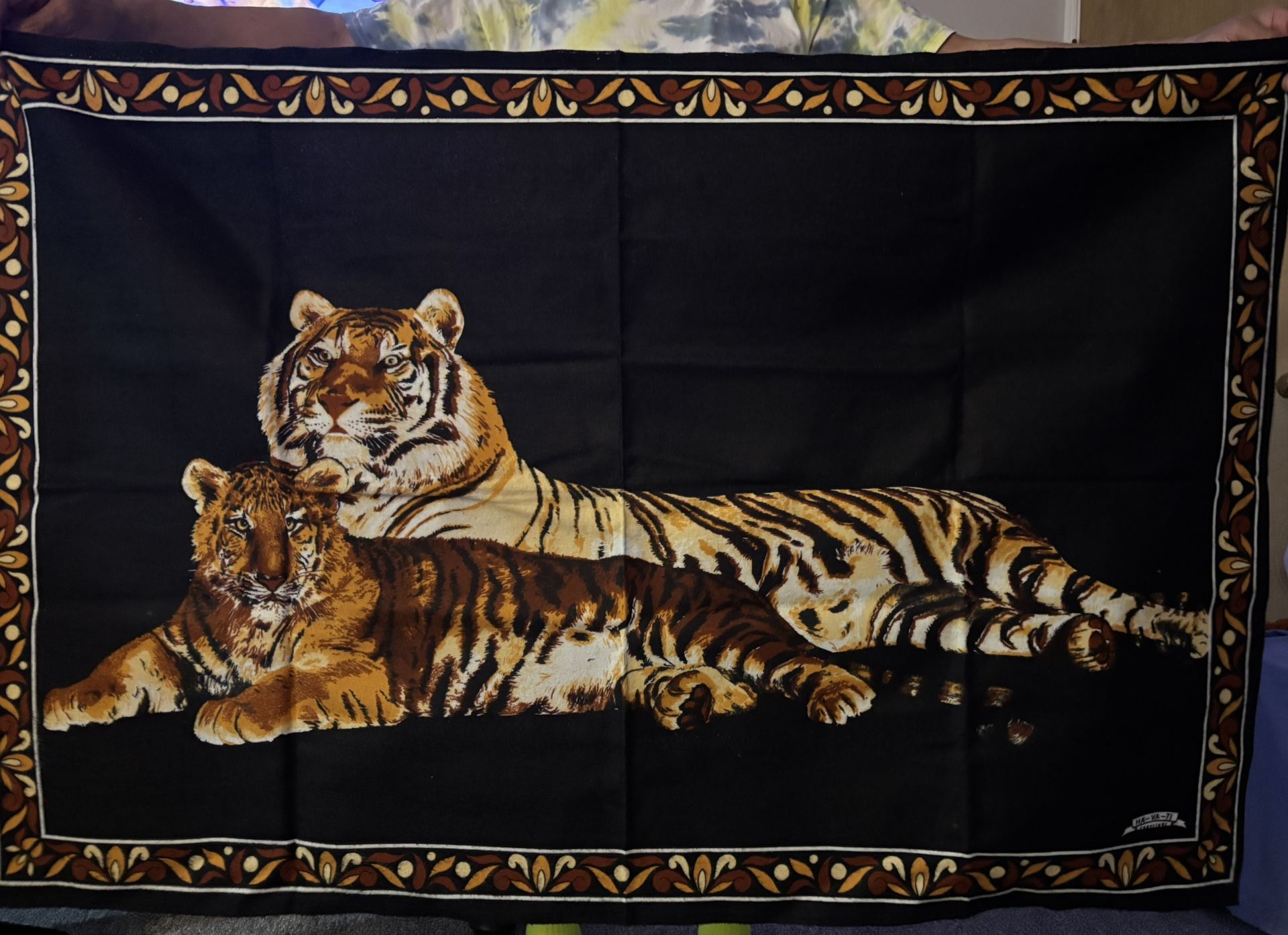 2 Tiger Art Tapestry