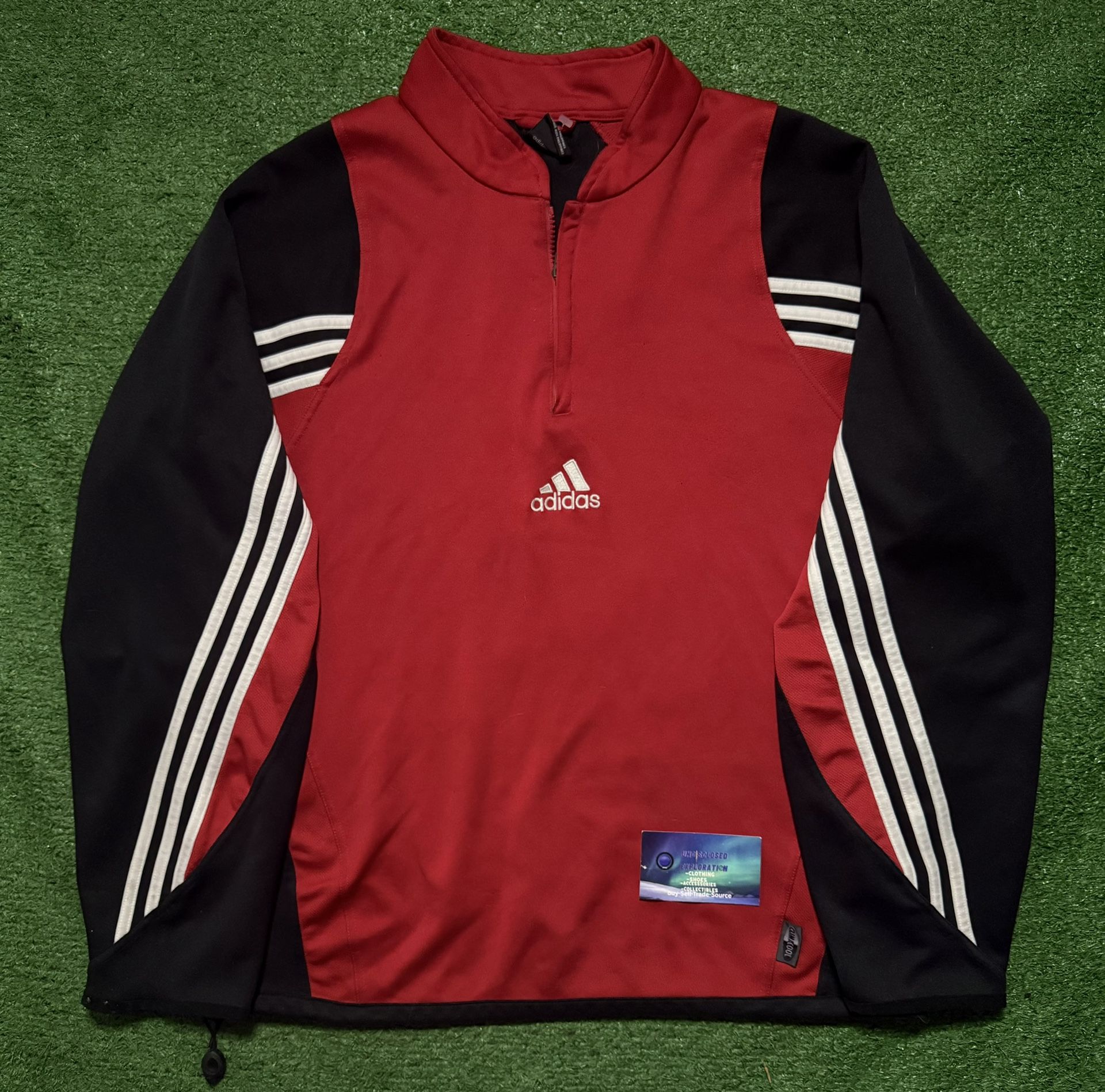 Vintage Adidas Center Logo Quarter Zip Large