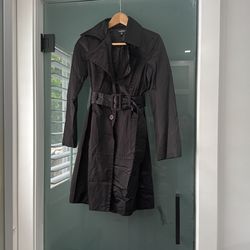 Bebe Black Trench coat XS