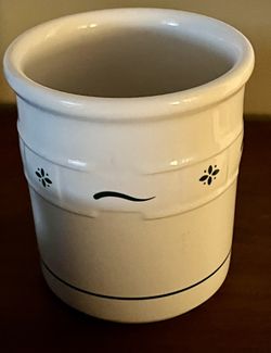 Longaberger Pottery Crock Utensil Holder