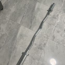Brand new in wrapper ez curl barbell bar for Olympic weights plates Have Other Item On Page Also For Sale