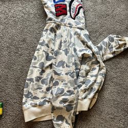 BAPE Space Camo Shark Full Zip Double Hoodie